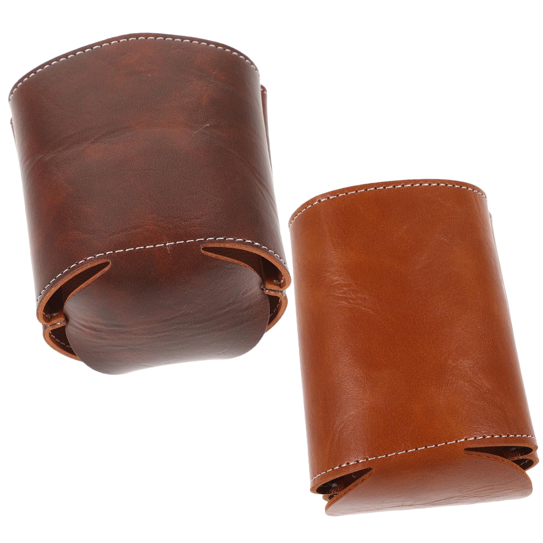 MAGICLULU 4 Sätze Flaschenhülle Aus Leder Spender Espressotassen Dosenöffner Thermobecher Taubenflasche Bier Wasserflaschen Schnapsgläser Weingläser Isolierflaschen Pu-leder 2 Stück * 4