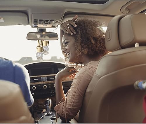 Miniatura 6 de WMugthome 6 botellas líquidas rellenables de cristal de calavera pequeña con tapa de madera colgante, tapón suave y dispensador para mezcla de