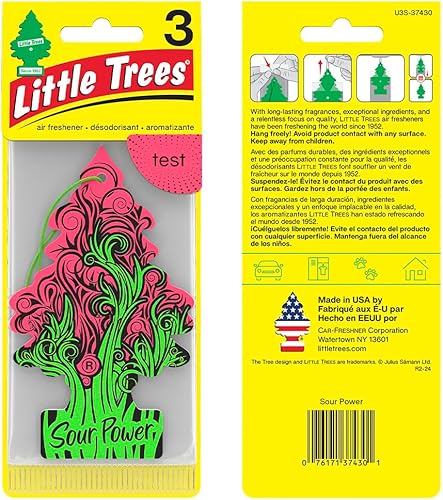 Miniatura 148 de Little Trees - Ambientador de árbol colgante que proporciona un aroma de larga duración para auto u hogar. Aroma Leather, 4 paquetes de 6