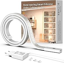LED Under-Unit Light, 1 m, Dimmable LED Light Strip, Kitchen, Self-Adhesive, Flexible Silicone LED Strip with 24 V Power Supply for Kitchen, Office, Bedroom, Living Room
