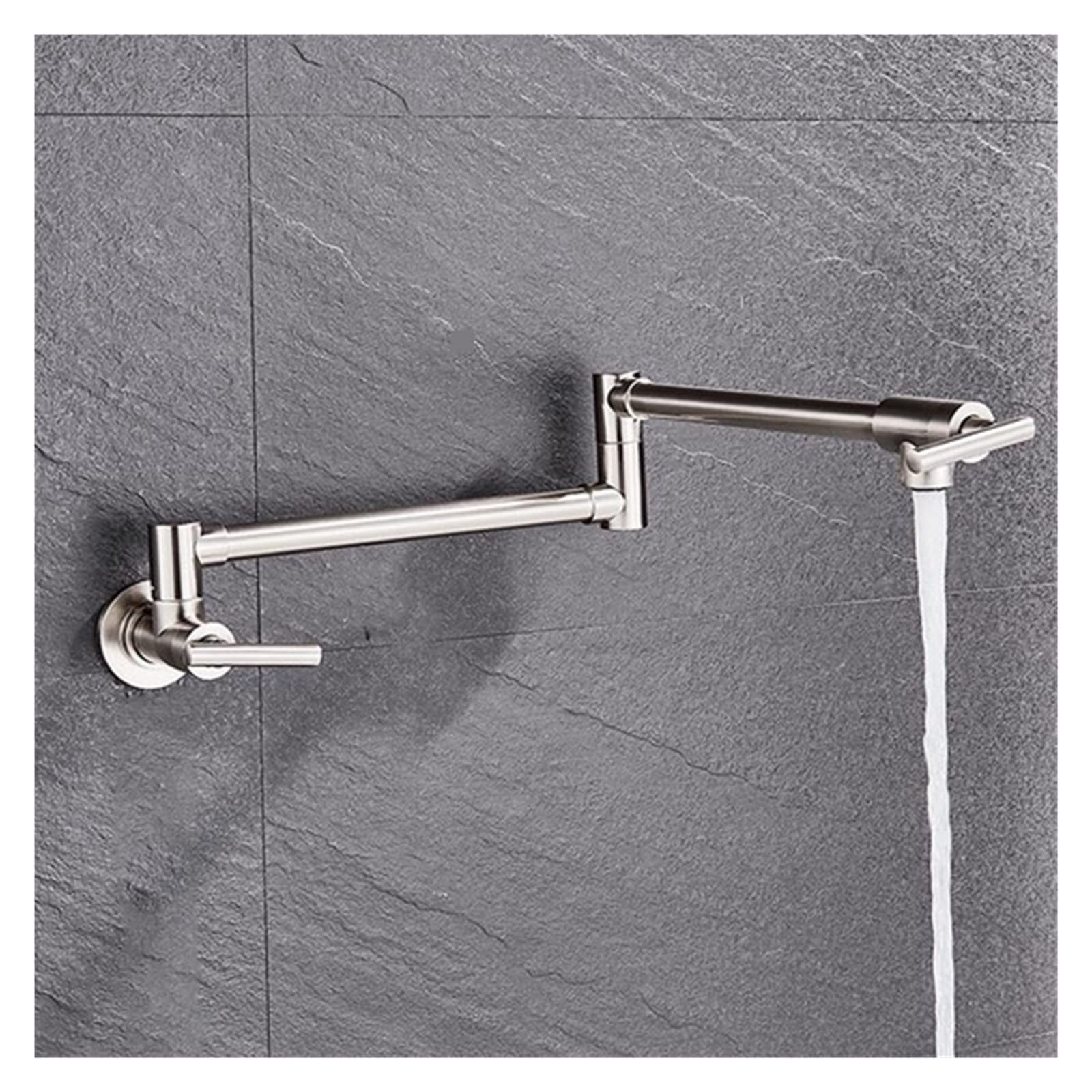 Robinet de remplissage de pot mural pliant en laiton chrome