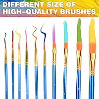 Vista 4 de ESRICH Acrylic Paint Set 12 Colors (2 Pack) With 20 Paint Brushes, 24 Acrylic Paints for Adults, Beginner, Professional Artists, Non-Toxic Craft 2