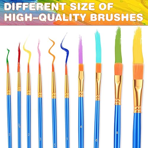 Miniatura 4 de Juego de 2 pinturas acrílicas de 12 colores, 20 pinceles, 24 pinturas para adultos, niños, principiantes, artistas profesionales, kit de pintura no