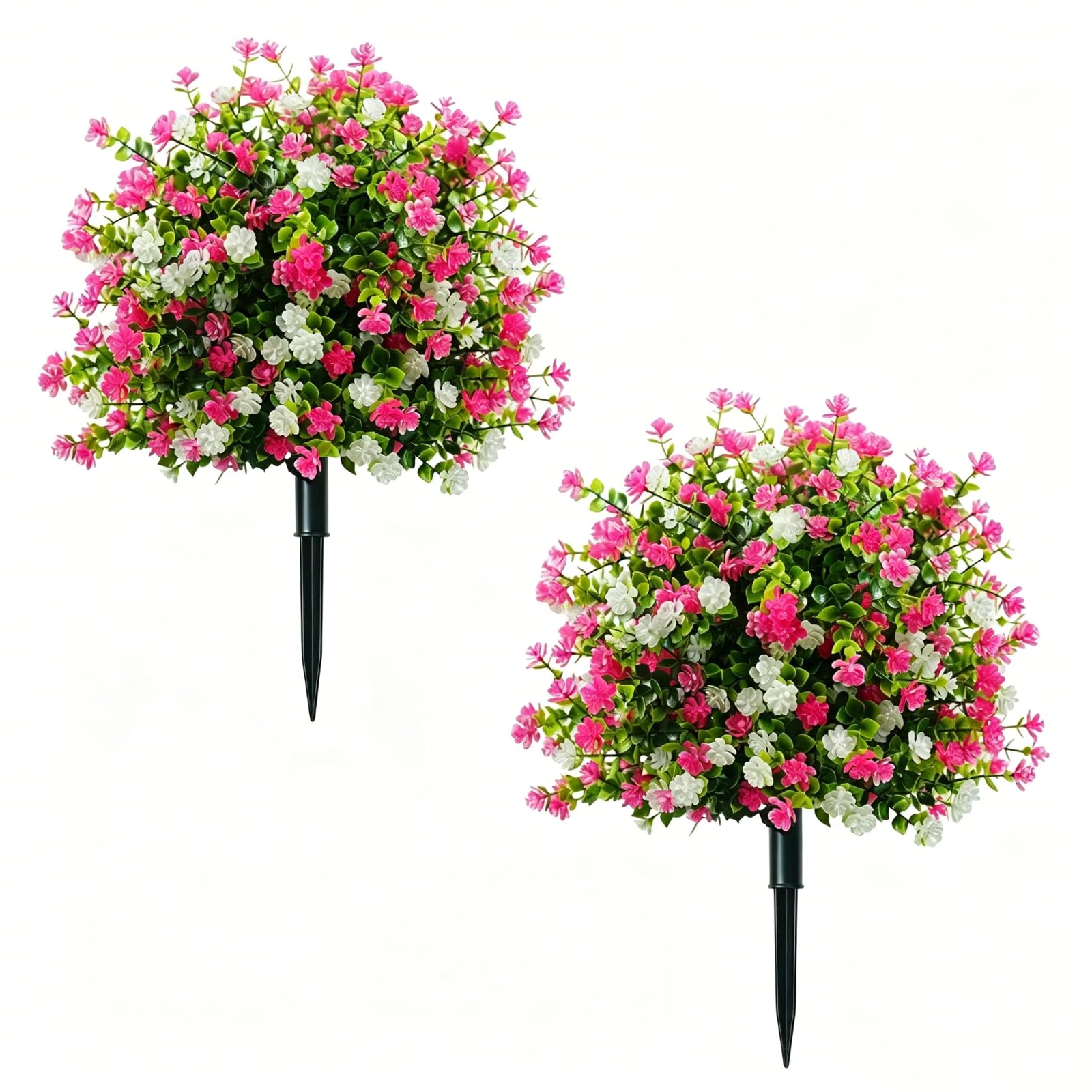 Ehuagzcoo Artificial camellia and eucalyptus potted plants styled as decorative greenery for landscaping