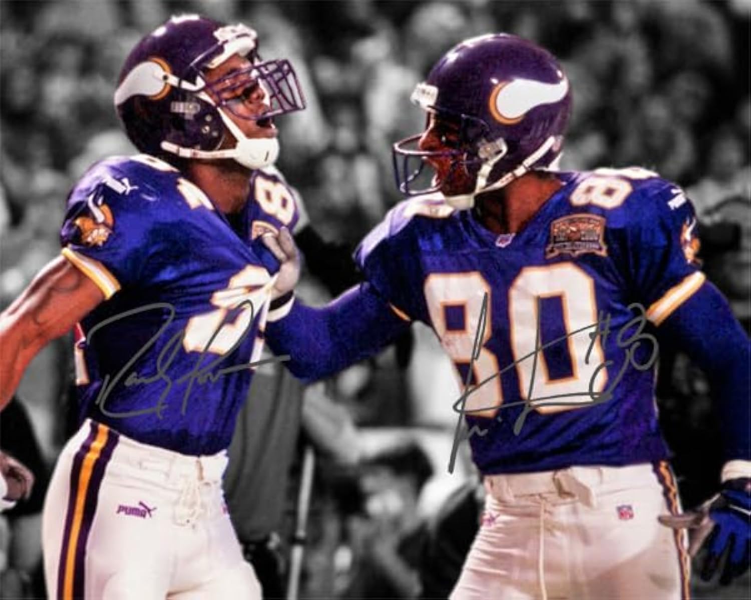Ross C Kelly 写真作品 2006 サイン額装 フォトアート Amazon.com: Ikonic Fotohaus Randy Moss Cris Carter Signed Photo