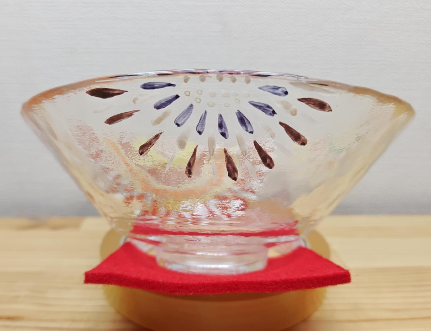 義山 紅葉 平茶碗 水崎長寿 ガラス ギヤマン 共箱 銘あり 2025年最新