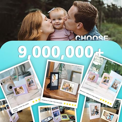 Vista 26 de CAIYOULE Mini portarretratos de 2.15 x 3.4 pulgadas para películas Fujifilm Instax Mini de 3 pulgadas, marco Polaroid de PC para almacenamiento