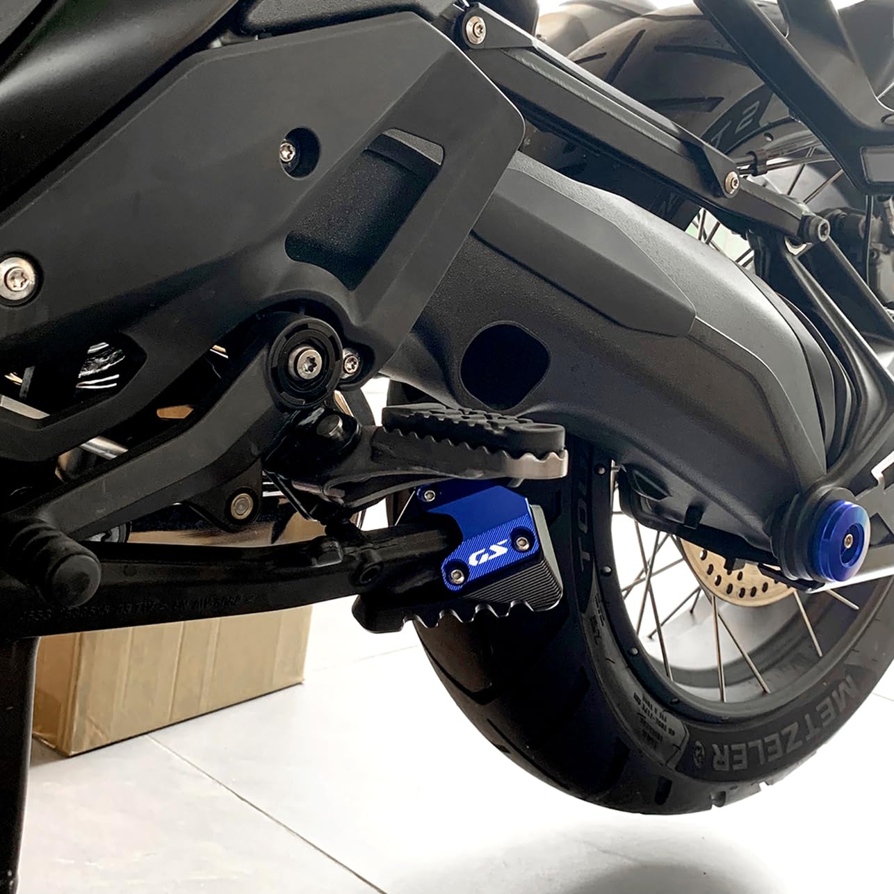 Para R1300GS ADVENTURE R 1300 GSA R1300 GS ADV 2024 2025 2026 1300gs GS1300 Accesorios Motocicleta Soporte Ampliar Placa de Apoyo Placa r1300gs 1300gsa Soporte Lateral Almohadilla de Extensión (Negro)