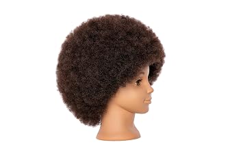 Mannequin Head Human Hair Doll Head Manikin Head Authenically-textured Hair for Girls Pratice Hair-styling Brading with Clamp Holder