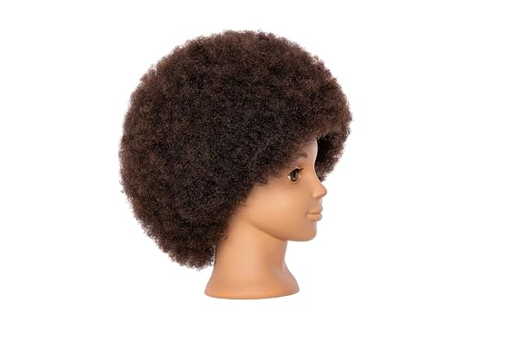 Mannequin Head Human Hair Doll Head Manikin Head Authenically-textured Hair for Girls Pratice Hair-styling Brading with Clamp Holder