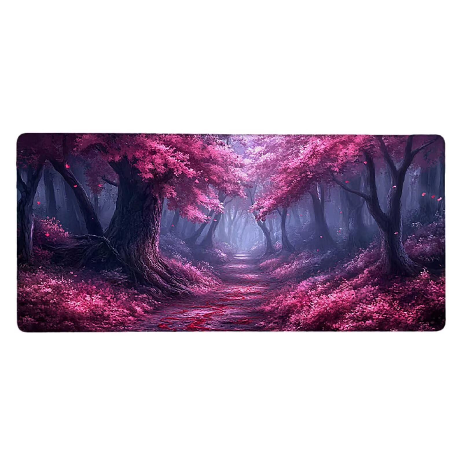 Tapis de Souris Rose Tapis de Souris XXL Arbre 1200 x 600mm Mouse Pad avec Coutures sur Les Bords, en Caoutchouc Antidérapant et Imperméable Mouse Pad Gaming, Maison/Gamer/Accessoires Bureau m4858