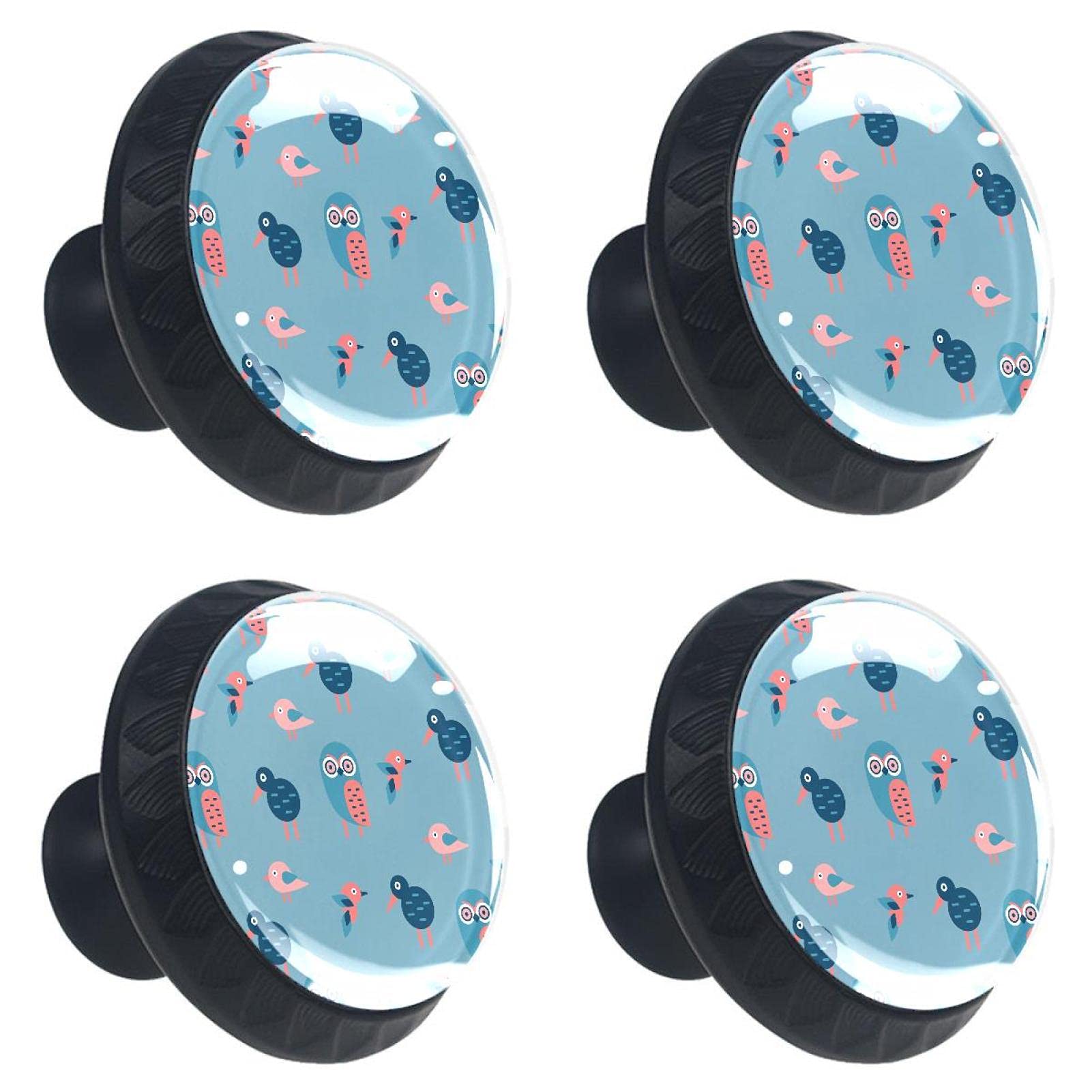 Boutons de tiroir en verre 30mm chouette poignée meuble cuisine enfant