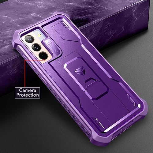 Miniatura 7 de Dexnor Funda para Samsung Galaxy S21, Protector de pantalla y soporte integrados Protección de grado militar resistente a prueba de golpes para