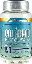Colageno Hidrolisado 120 Comprimidos Colageno com Vitamina C Sem Gluten e Sem Lactose VitaGenus