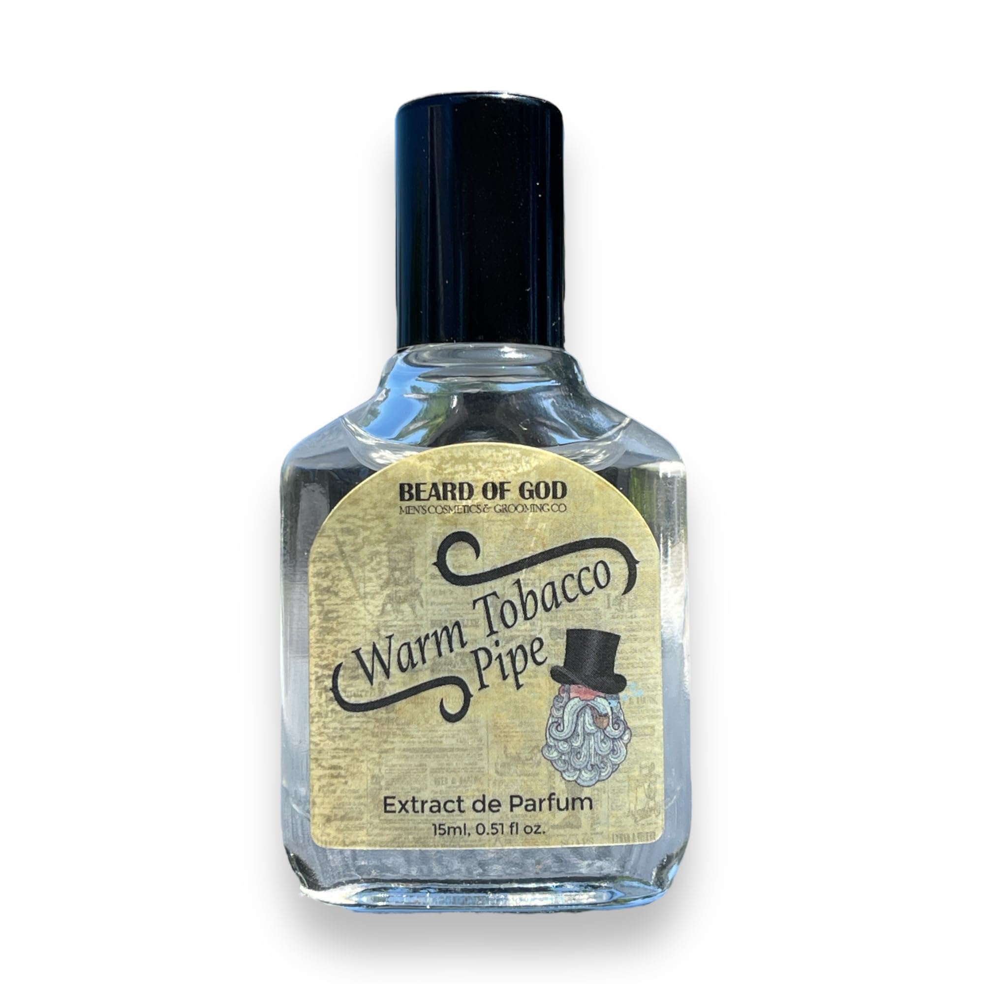 Warm Tobacco Pipe - 1/2 oz Roll-On Fragrance Cologne, Pure Uncut Body Oil, Made in USA by Beard of God