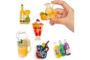 6-Pack Fruit Juice Fridge Magnets: Creative Decoration and Convenient Kitchen Tool