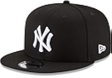 Unisex-Adult MLB 9Fifty Black White Primary Logo Adjustable Snapback Hat Cap One Size Fits All