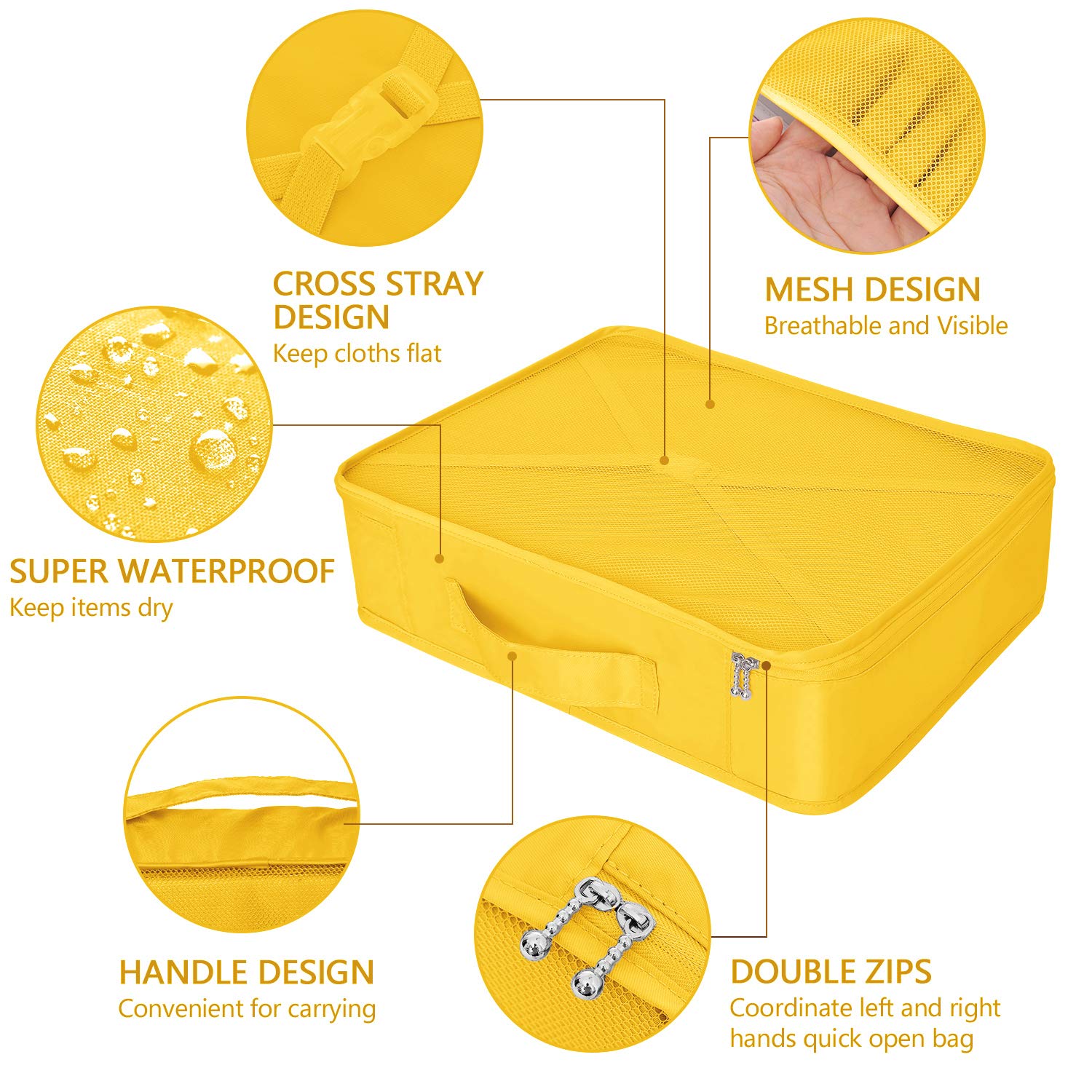 Organizer per valigie 8 pezzi ultimi viaggi organizzatori di progettazione includono impermeabile sacchetto di stoccaggio e di compressione, per scarpa