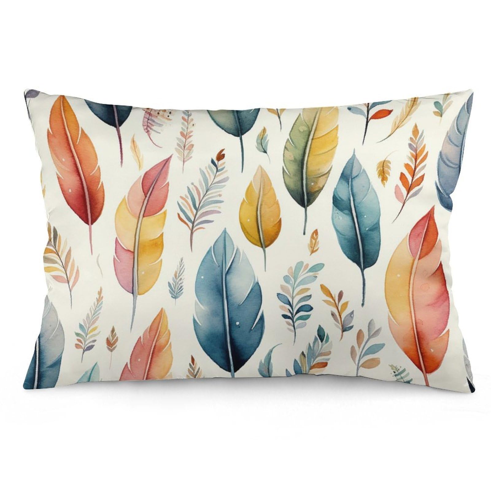 NTVOWPZO 2 Pack Decoration Throw Pillow Covers 20"x30" Pillowcases Covers Feathers and Leaves Pillowcases Modern Farmhouse Home Decor Sofa Cushions Covers for Couch Bed Living Room