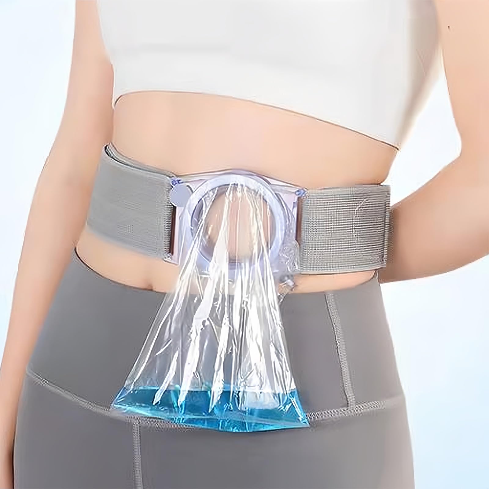Fascia per Stomia Gonfiabili, Cintura di Supporto per Stomia con Foro da 5 Cm, Cintura Elastica di Supporto Addominale, Forniture Post-Operatorie