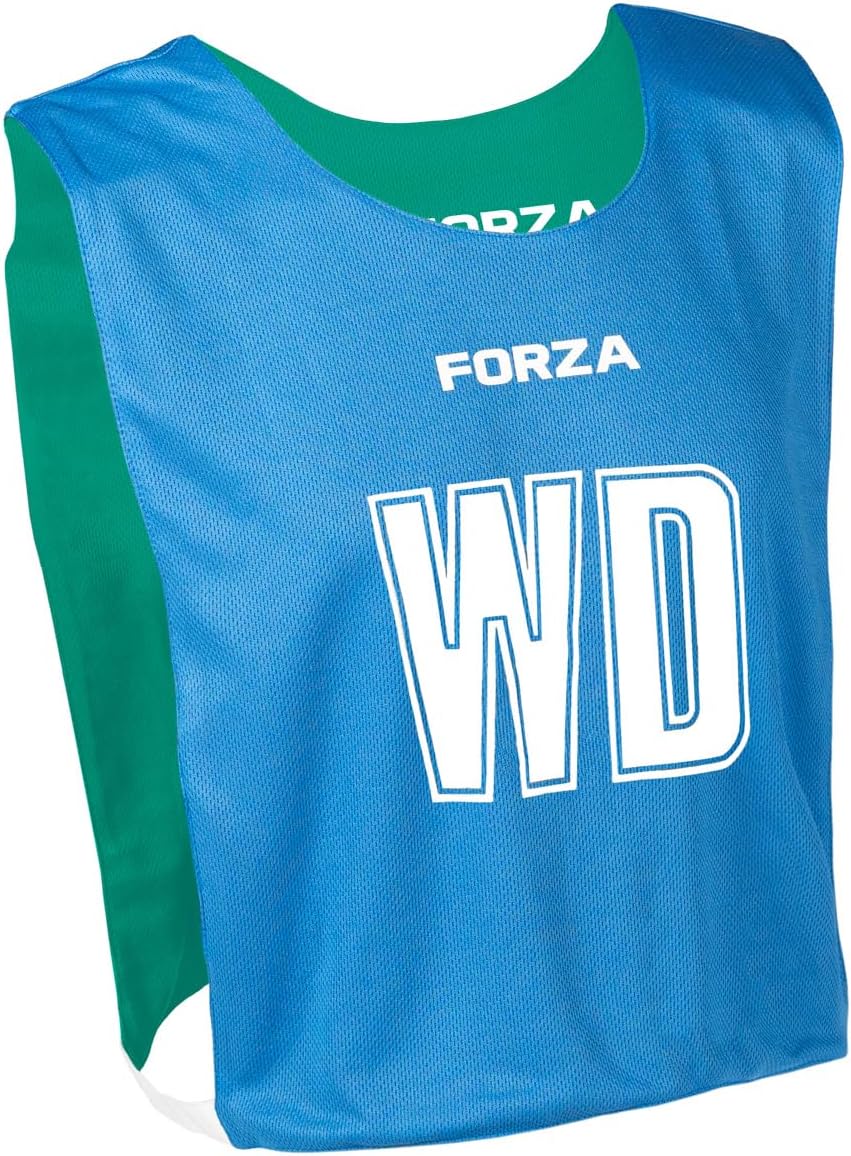 FORZA Pro Reversible Netball Bibs [Pack of 7] | 2-in-1 Design with 5 Color Combinations - Ideal for Schools & Sports Clubs
