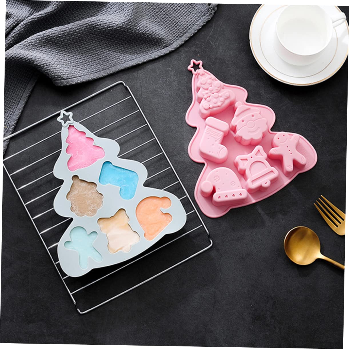 MAGICLULU 6stücke Weihnachtsbaum Kuchenform Mit Löchern Kreative Backform Für -kuchen Für Weihnachtsfeiern Familienfeiern Und Festliche Anlässe