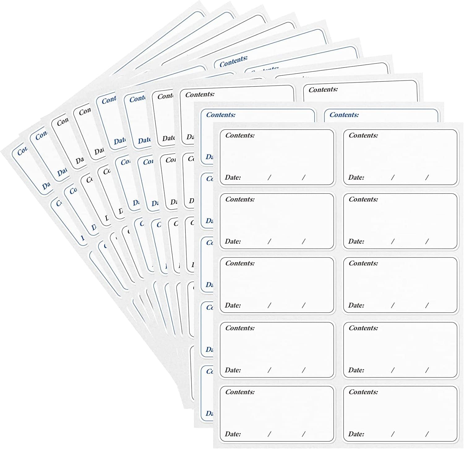 TERRIFI 400 Pcs Freezer Labels - Easy Peel Off, Self-Adhesive Removable Food Date Stickers, 1.2 x 2.4 Inch Waterproof Refrigerator Labels for Meat, Food Storage Boxes, Jars
