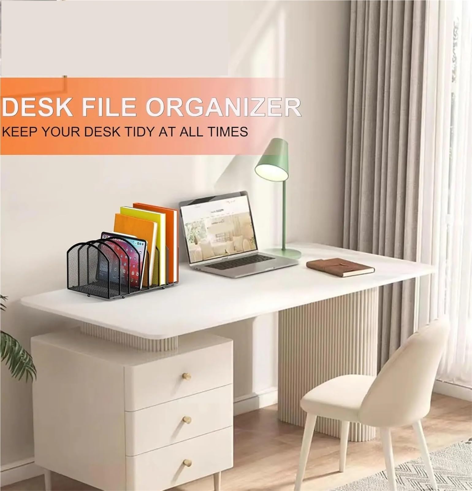Stehsammler 7-teiliger Mesh-Desktop-Aktenorganisator, vertikaler Briefhalter for die Aufbewahrung im Büro und Zuhause