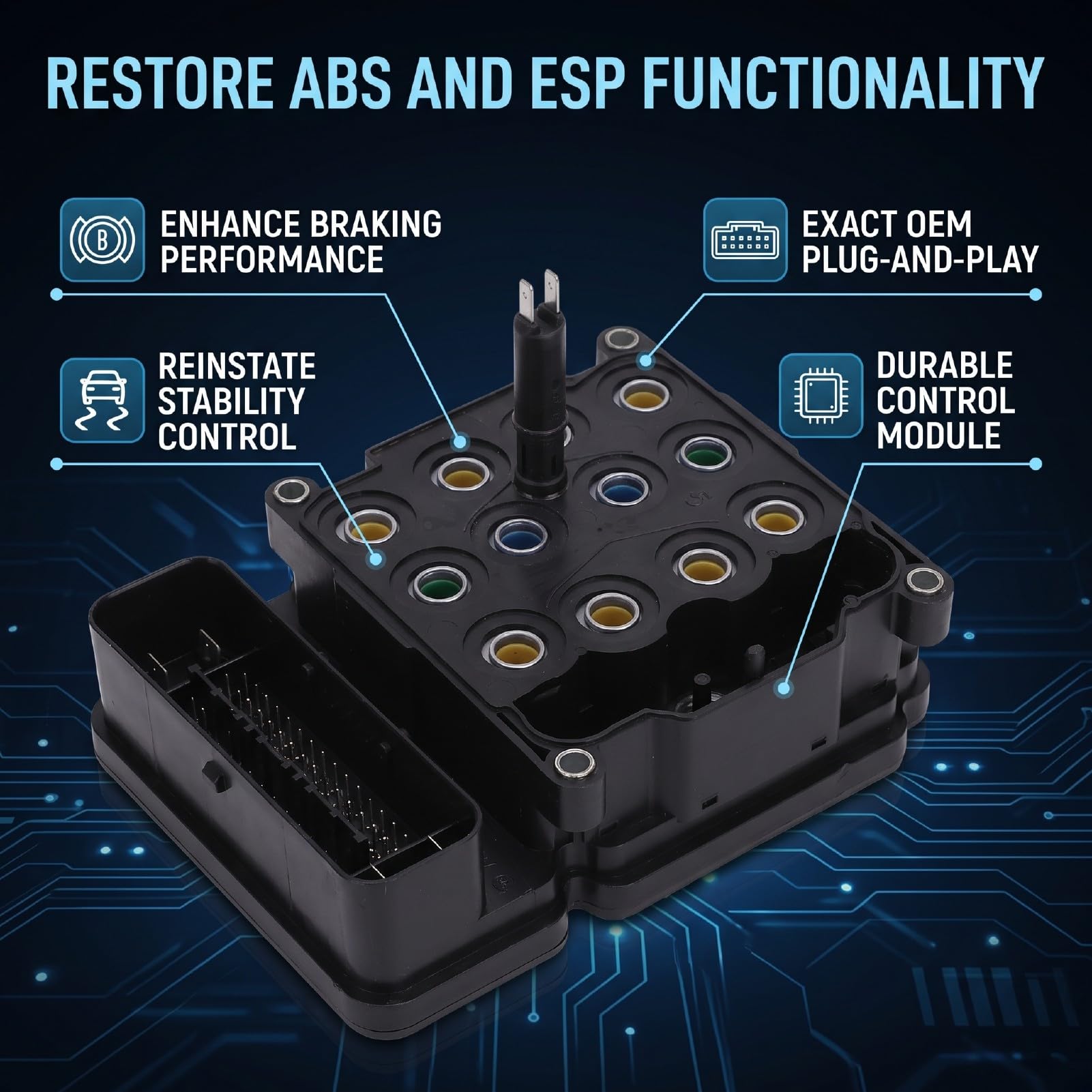Módulo de Control ABS ESP Múltiples Números OEM 1 Juego | Accesorios de soporte completos, control de señal estable para sistemas de frenos de series de vehículos específicos