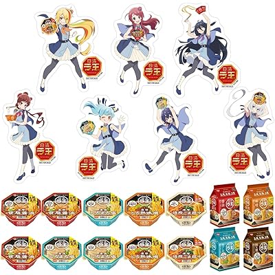 ラ王 カップ麺・袋麺各種 合計14点 ＋ ゾンビランドサガ コラボ限定デザインステッカー 全7種 コンプリートセット [日清食品 ゾンサガ インスタント 袋麺  …