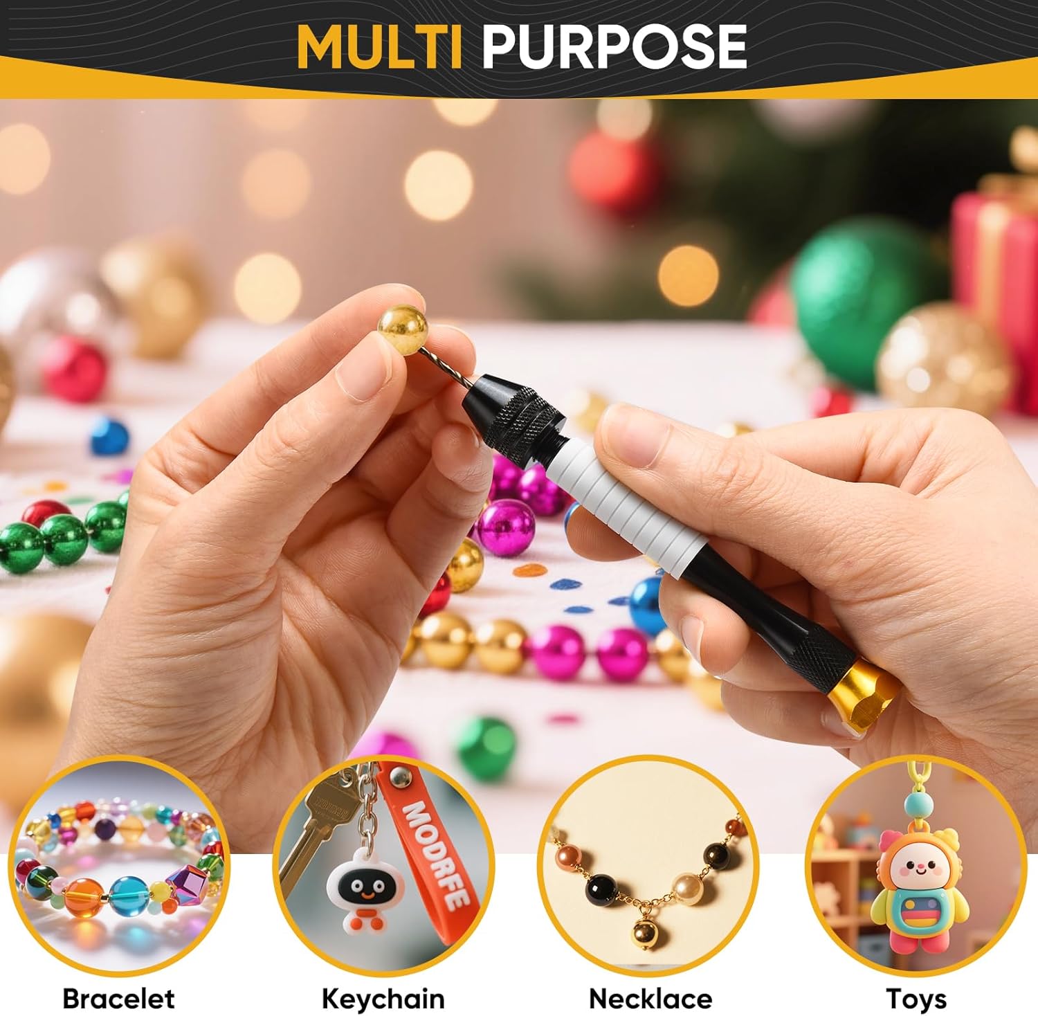 Pin Vise Hand Drill Manual with 22pcs Micro Drill Bits Set（0.6mm-2.5mm）Professional Rotary Craft Mini Drills for Jewelry Making Supplies Resin Wood Plastic Miniature