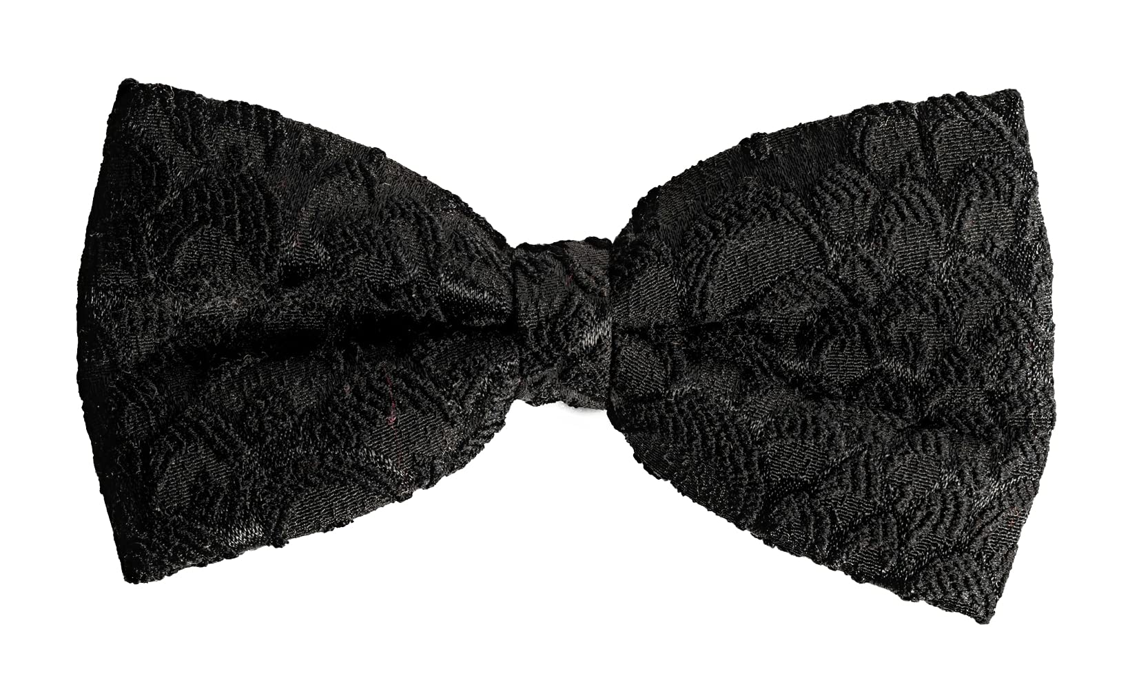 Solid Black Knitted Bow Tie