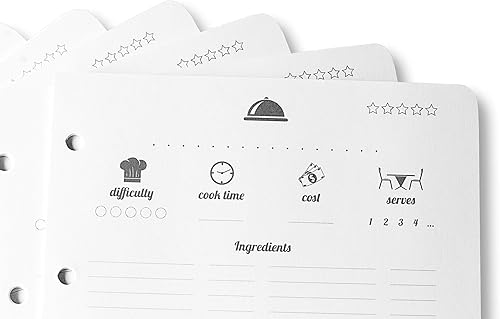 Miniatura 2 de Páginas de recetas en blanco A5 para escribir (7.5 x 6 pulgadas) - Libro de cocina de 80 hojas