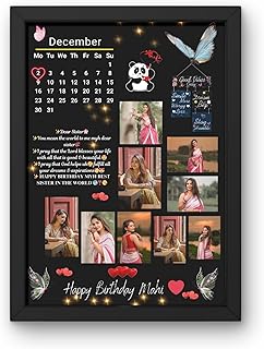 ARCAPTURE A4 Size Wooden Customized/Personalized Happy Birthday Collage Photo Frame With Names | Customised Happy Birthday Price In India