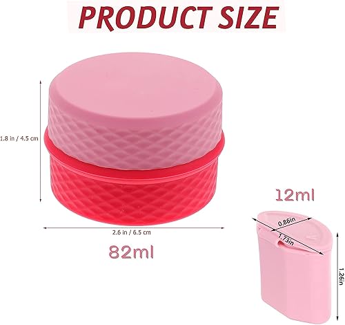 Miniatura 5 de Recipientes de silicona de tamaño de viaje con tapa, paquete de 3 + 1 contenedor portátil para maquillaje, frascos de cosméticos vacíos recargables