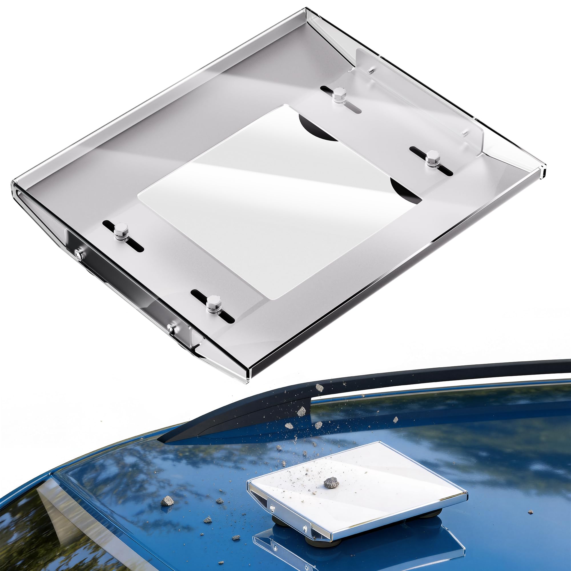 Joinfworld Starlink Mini Supporto Magnetico per Auto con Copertura Protettiva,Layout Trasparente,Accessori Starlink,per Veicoli Come Camper Barche Auto Truck e Rimorchio per Viaggi