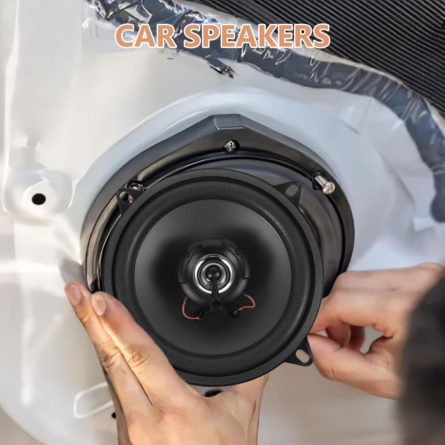Gatuida Car Door Speakers Vehicle Audio Speaker Wide Frequency Response High Sensitivity Sound System for Stylish Design for Car Interiors