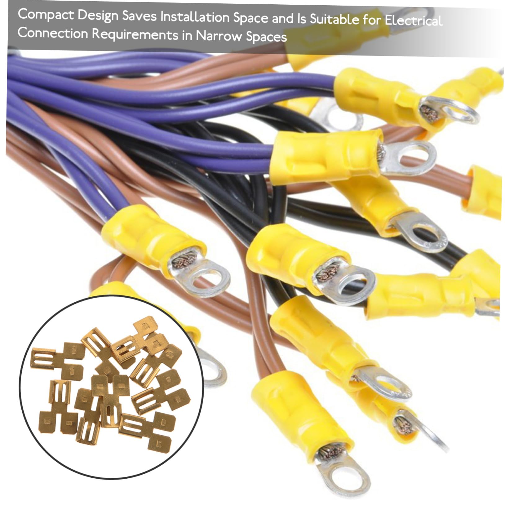 MUSISALY 8pcs Two-Way Wire Terminal Automotive Electrical Connectors Spade Wire Connectors Spade Connectors Spade Terminal Connectors Electrical Connectors Kit Connectors for Wiring