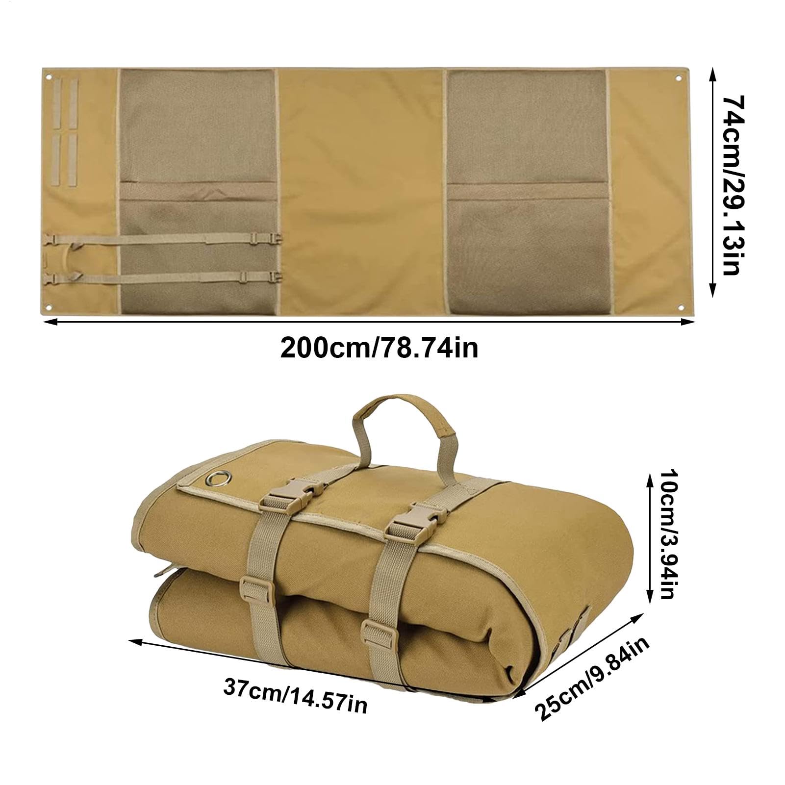 Esterilla de camping, resistente al agua, manta portátil gruesa (78,74 x 28,74 pulgadas), ideal para senderismo, caza, escalada, aperitivos diarios y camping
