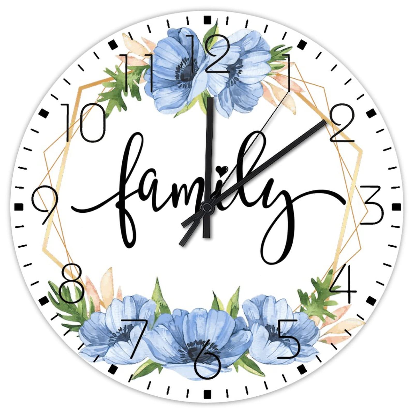 Horloge murale ronde en bois de 30,5 cm avec motif couronne sculptée de prestige