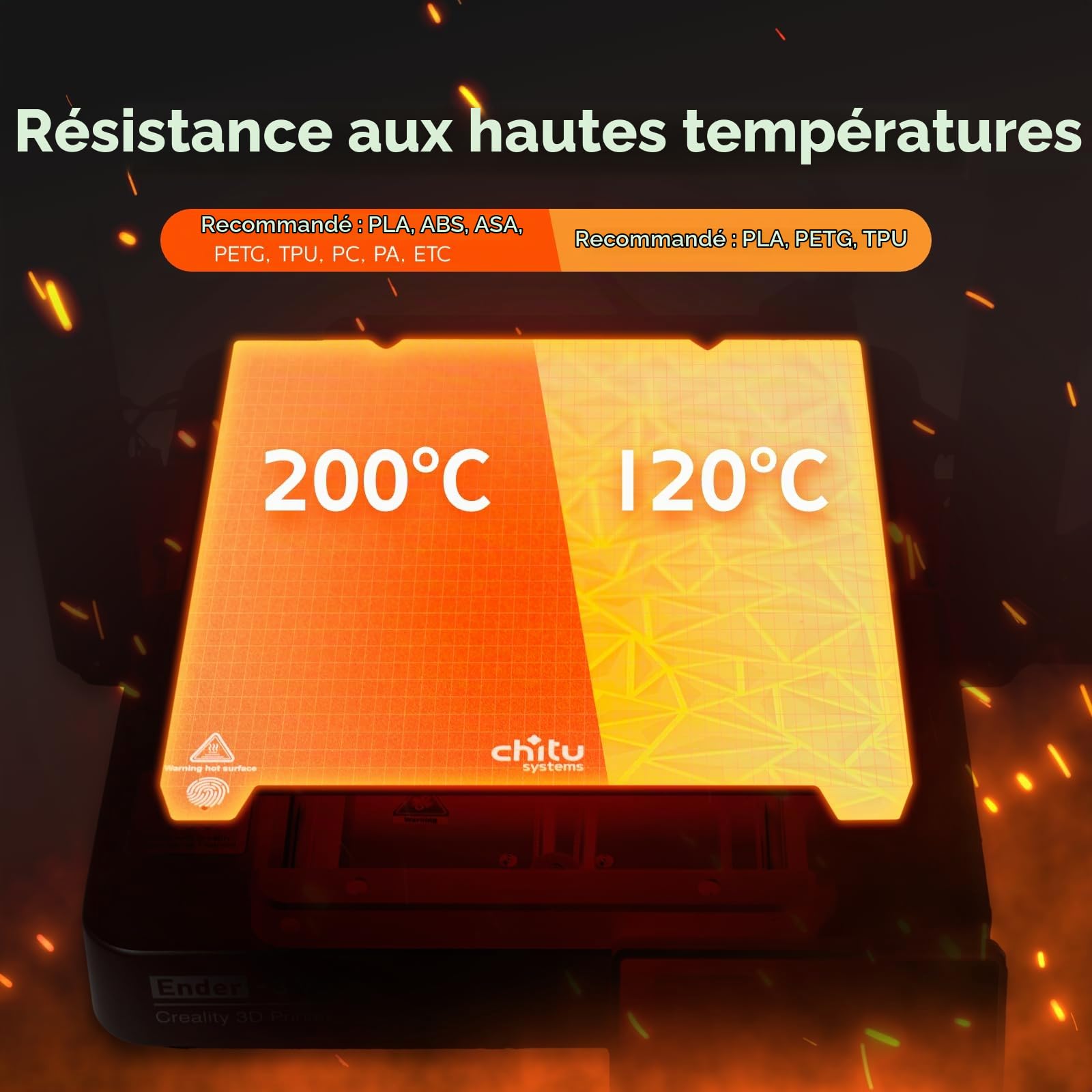 Plaque de construction en PEI double face pour imprimante 3D Neptune 3 Pro/Neptune 4 Pro, 235x235mm Plateforme flexible en acier à ressort amovible pour imprimante 3D