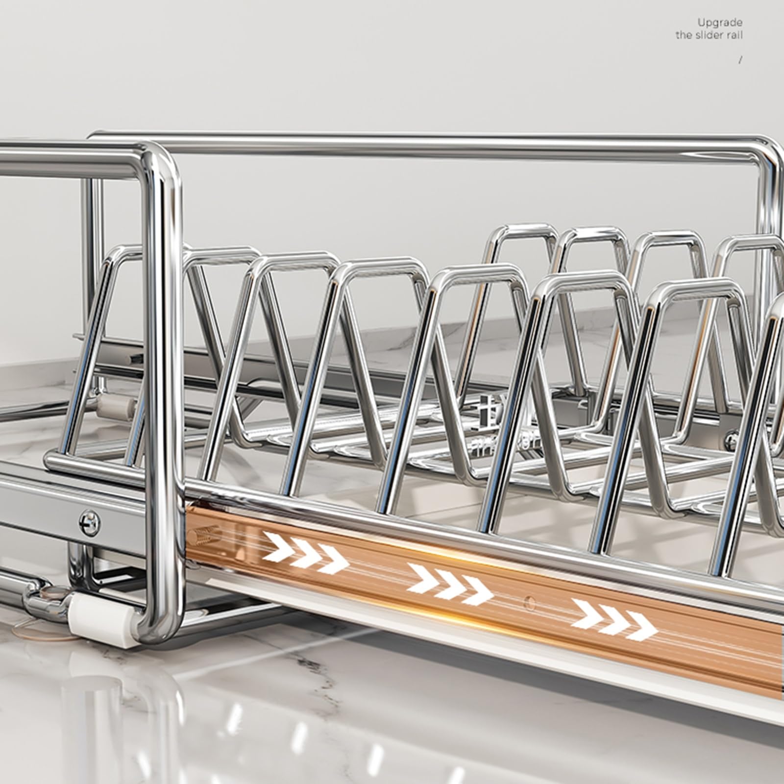 Organizadores Debajo del Fregadero, Paquete de 2 organizadores extraíbles para gabinete de baño y Cocina, Almacenamiento Debajo del mostrador de 2 Niveles para baño y Cocina