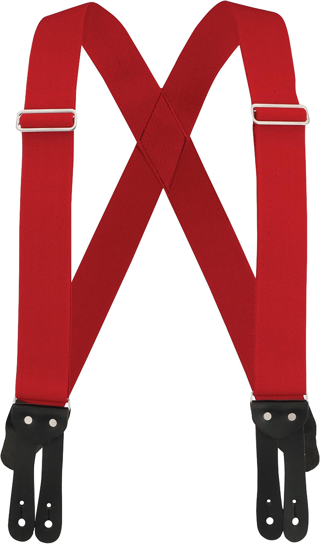 WK-7800X-LEF-BLK, X-Back Button Work Suspenders, 2-inch Adjustable Strap
