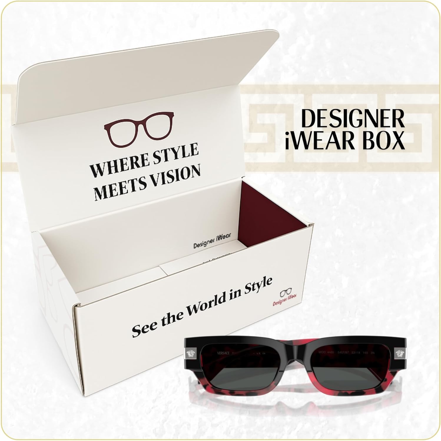 Versace VE4465 Rectangular Sunglasses for Men +BUNDLE with ACCESSORY EYEWEAR KIT - Image 6