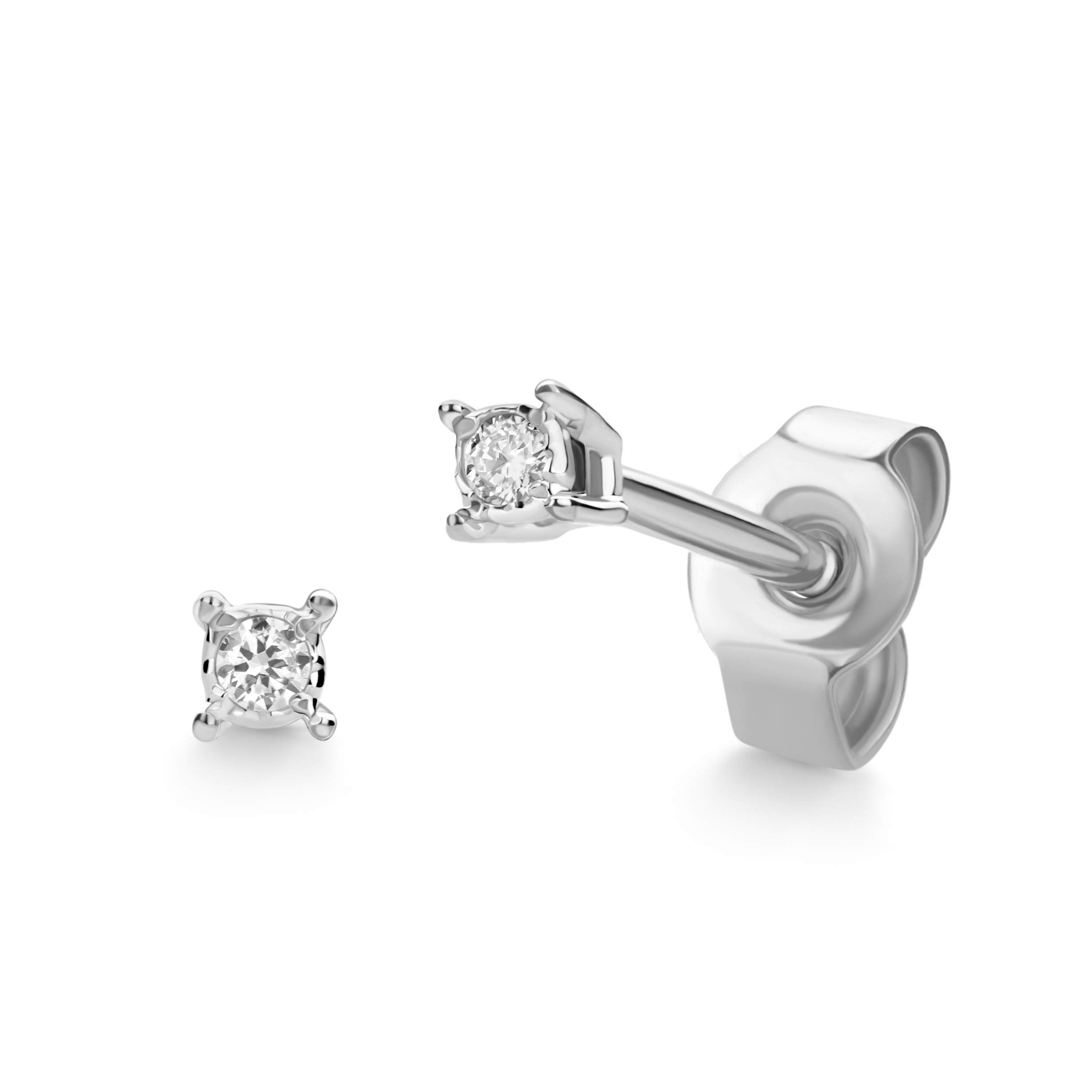 Bague Femme Orovi En Or Blanc 9 Carats (375) - Diamants 0,08 Carats - 18 Pierres - Cadeau élégant