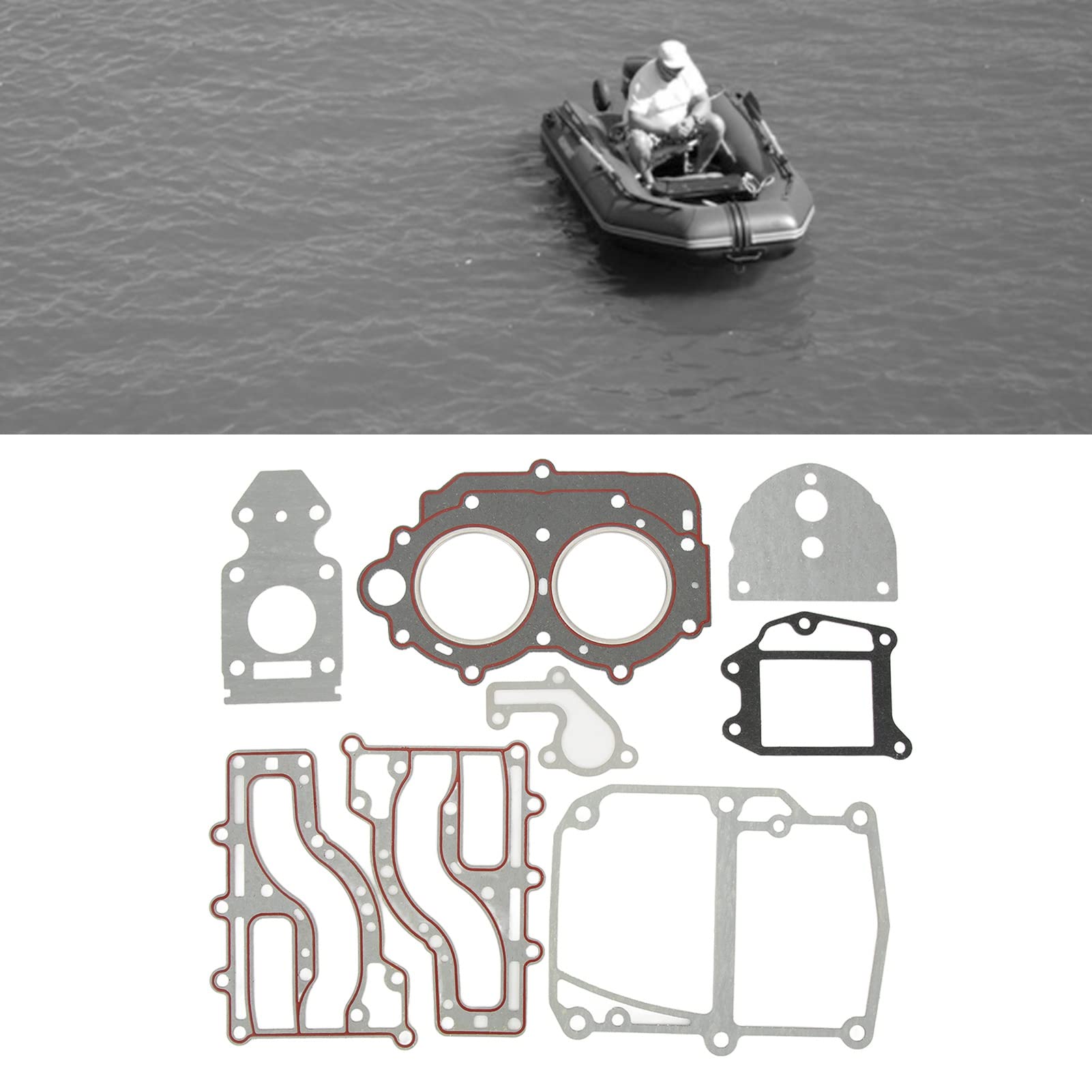 Set guarnizioni coperchio cilindro Guarnizioni di tenuta in plastica ABS di alta qualità per parti del motore fuoribordo 2 tempi 15HP 18HP Supporto pompa acqua di ricambio