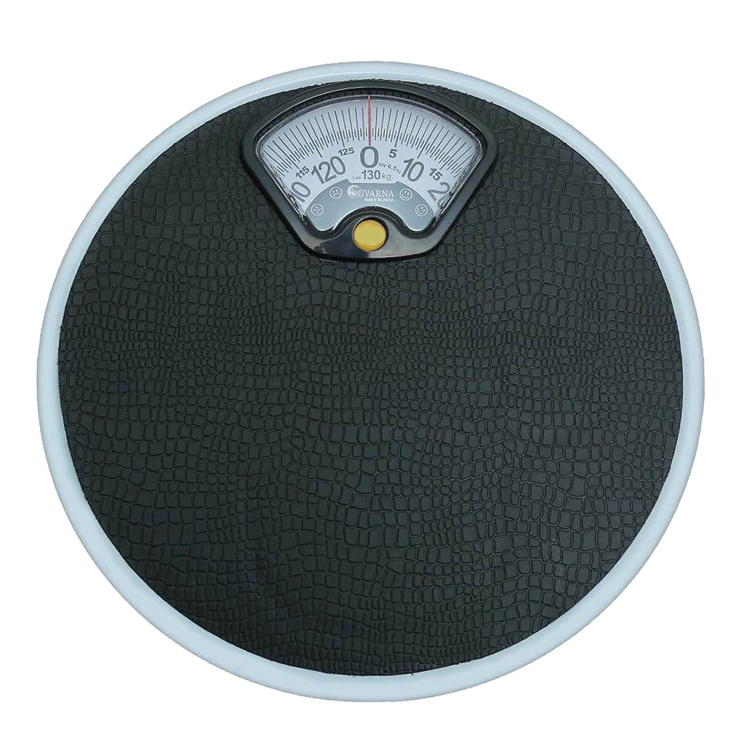 ALIS Analog Weight Bathroom Scale with Rotating Dial Display, Reliable Scale Track, Non-Slip & Scratch Resistant Platform | Body Weight Machine (Round Shape, 0-130kg, BP-A028)-image-4