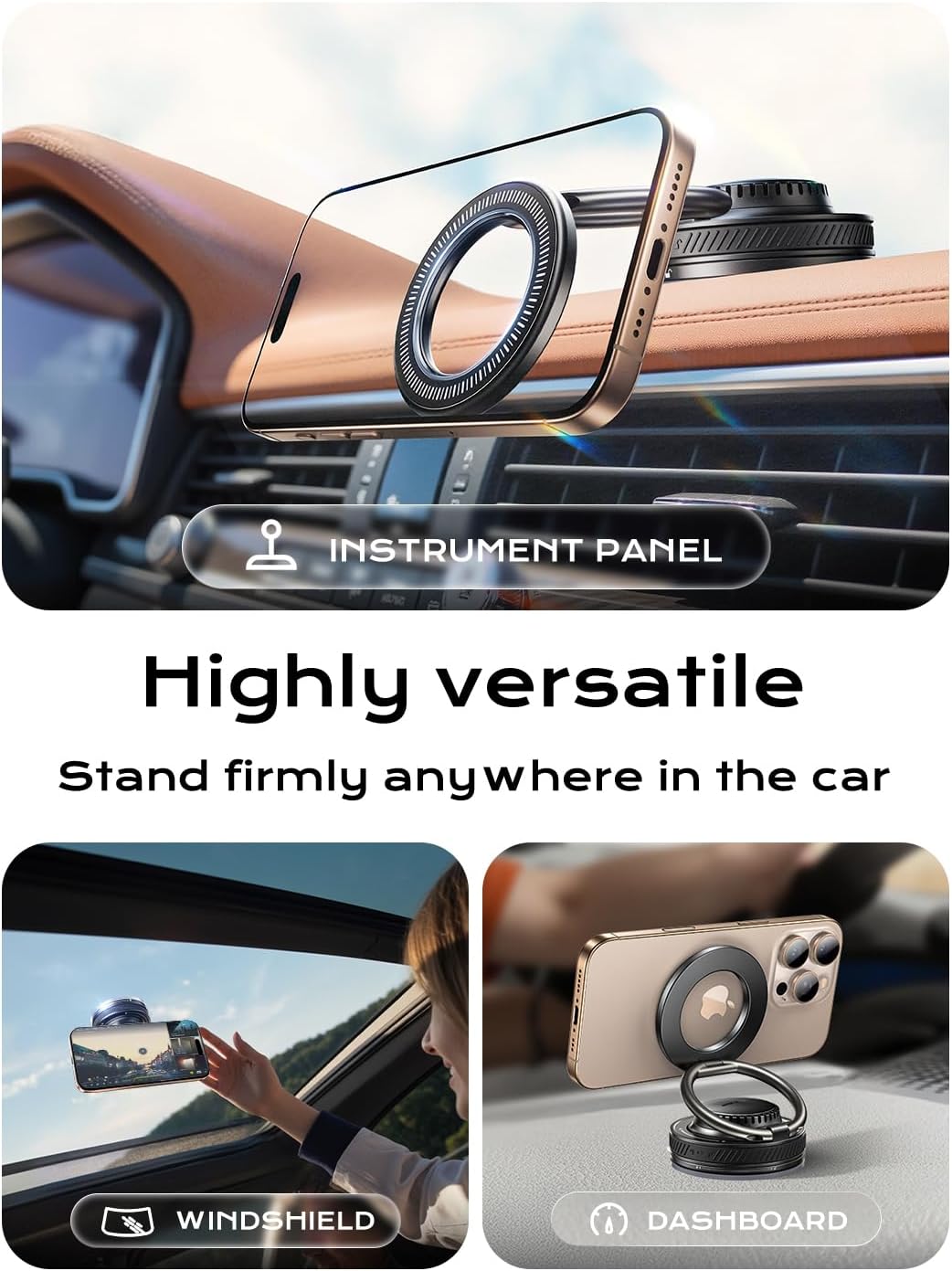 MAGIC JOHN Car Phone Holder for Magsafe [2-in-1 Fragrance Diffuser & Magnetic Phone Holder] 360° Adjustable Car Phone Mount, Phone Holders for Your Car for iPhone 17 Pro Max 16 15 14 13 12 Air Plus - Image 6