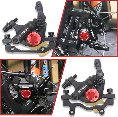 Miniatura 6 de BUCKLOS Zoom HB-100 MTB Line Pulling - Pinzas de freno de disco hidráulicas delanteras y traseras, frenos de disco hidráulicos de aleación de