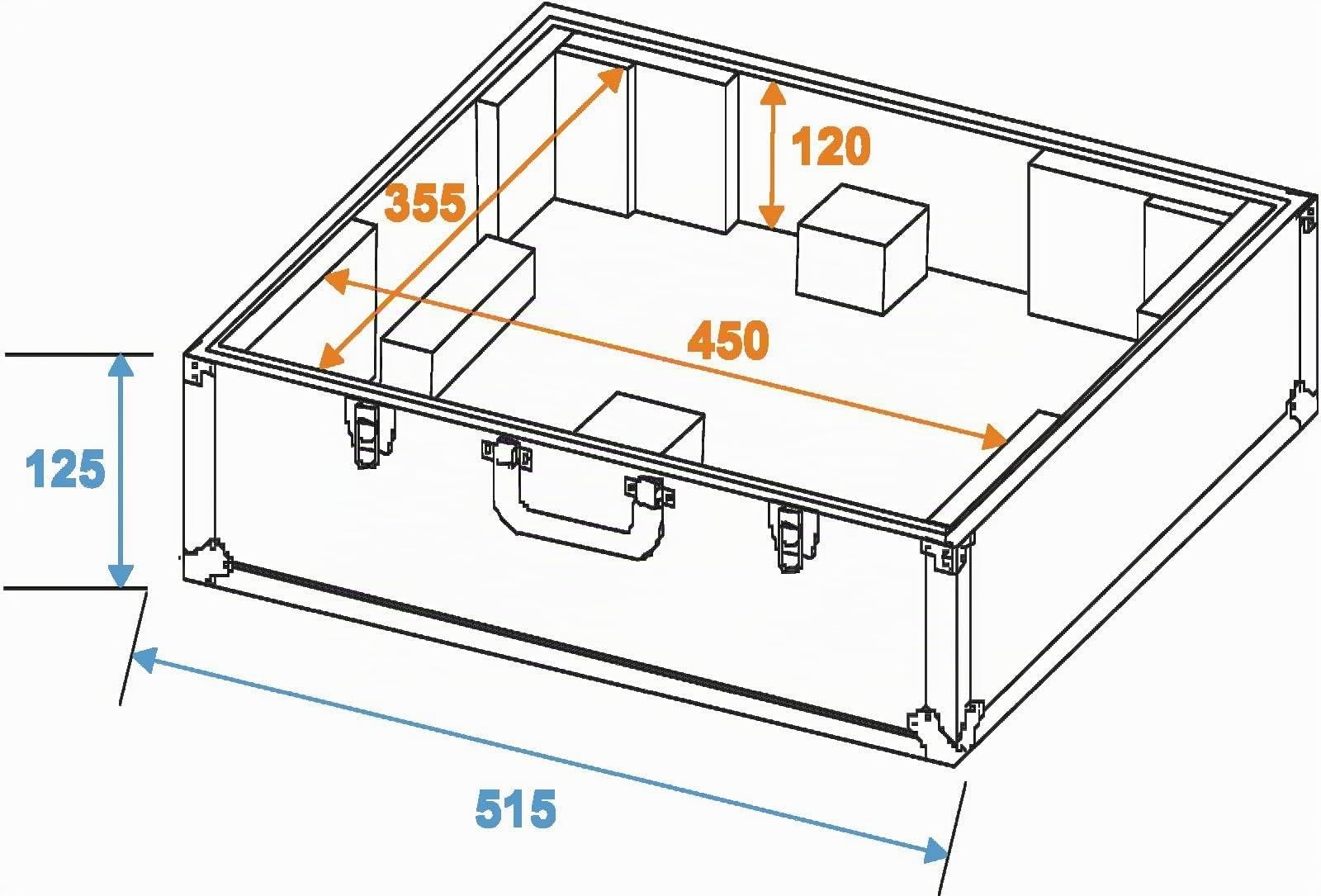 Roadinger 059567 Flight-case de platine Noir